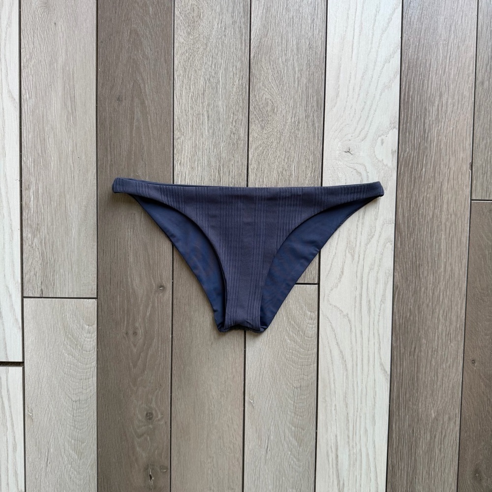 LSPACE textured curved waist cheeky bikini bottom